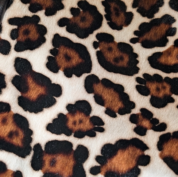 NWT Marco Buggiani Leather and Leopard Print Hide Hobo Shoulder Bag - Picture 2 of 9